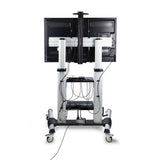 StarTech.com Carrito Soporte Móvil con Ruedas para TV de Pantalla Plana de 60 a 100 Pulgadas o 100kg - Soporte Rodante A