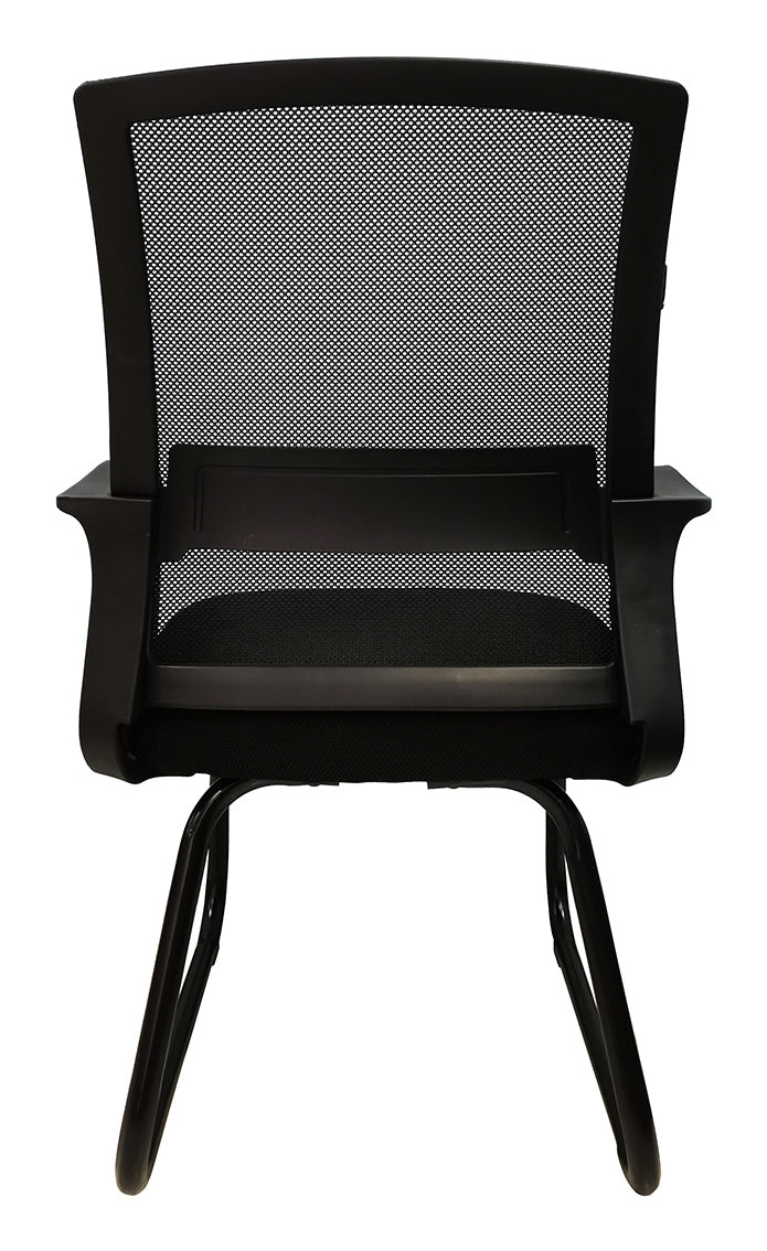 Nextep NE-652N silla para oficina o computadora asiento acolchado respaldo de malla, Negro, Negro, Tela