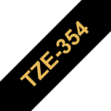 Brother TZE-354 cinta para impresora de etiquetas Oro sobre negro, Transferencia térmica, China, 5 Año(s)