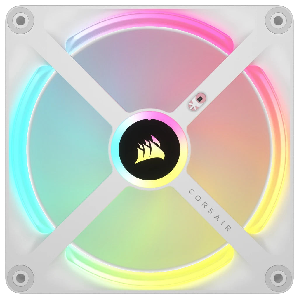 Corsair iCUE LINK QX140 RGB Gabinete de la computadora Ventilador 14 cm Blanco 1 pieza(s), 480 RPM, 2000 RPM