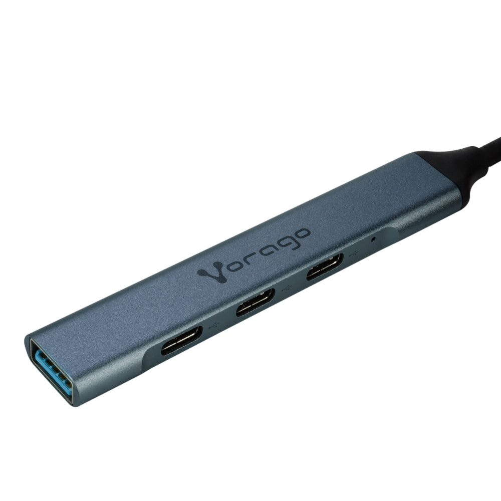 Vorago HU-205 nodo concentrador USB Tipo C 5000 Mbit/s Plata, USB 2.0 Type-A