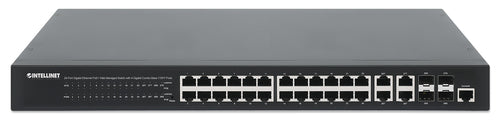 Intellinet Commutateur réseau (switch) Gigabit Ethernet PoE+ 24 ports administrable via le Web avec 4 ports combo Base-T