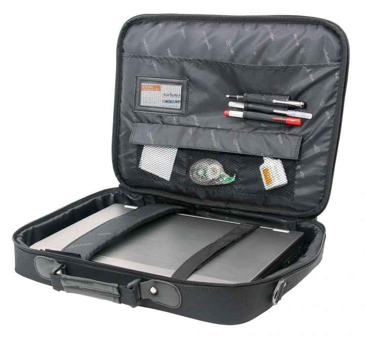 Manhattan Maletín para Computadora Portátil – Empire Laptop Monocromo 43,2 cm (17") Maletín PVC, Poliéster