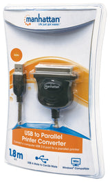 Manhattan 317474 Cable Negro USB A Centronics 36-pin 1,8 m