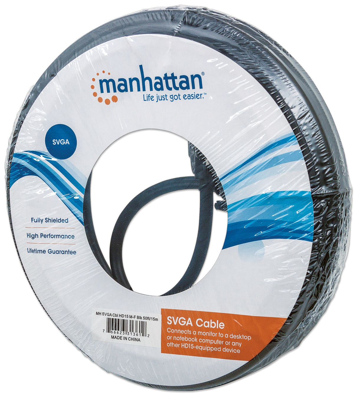 Manhattan 313612 Cable 15 m VGA (D-Sub) VGA (D-Sub) Macho