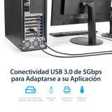 StarTech.com Adaptador Tarjeta PCI Express PCI-E 4 Puertos USB 3.0 UASP 2 Canales de 5Gbps con Alimentación Molex SATA T