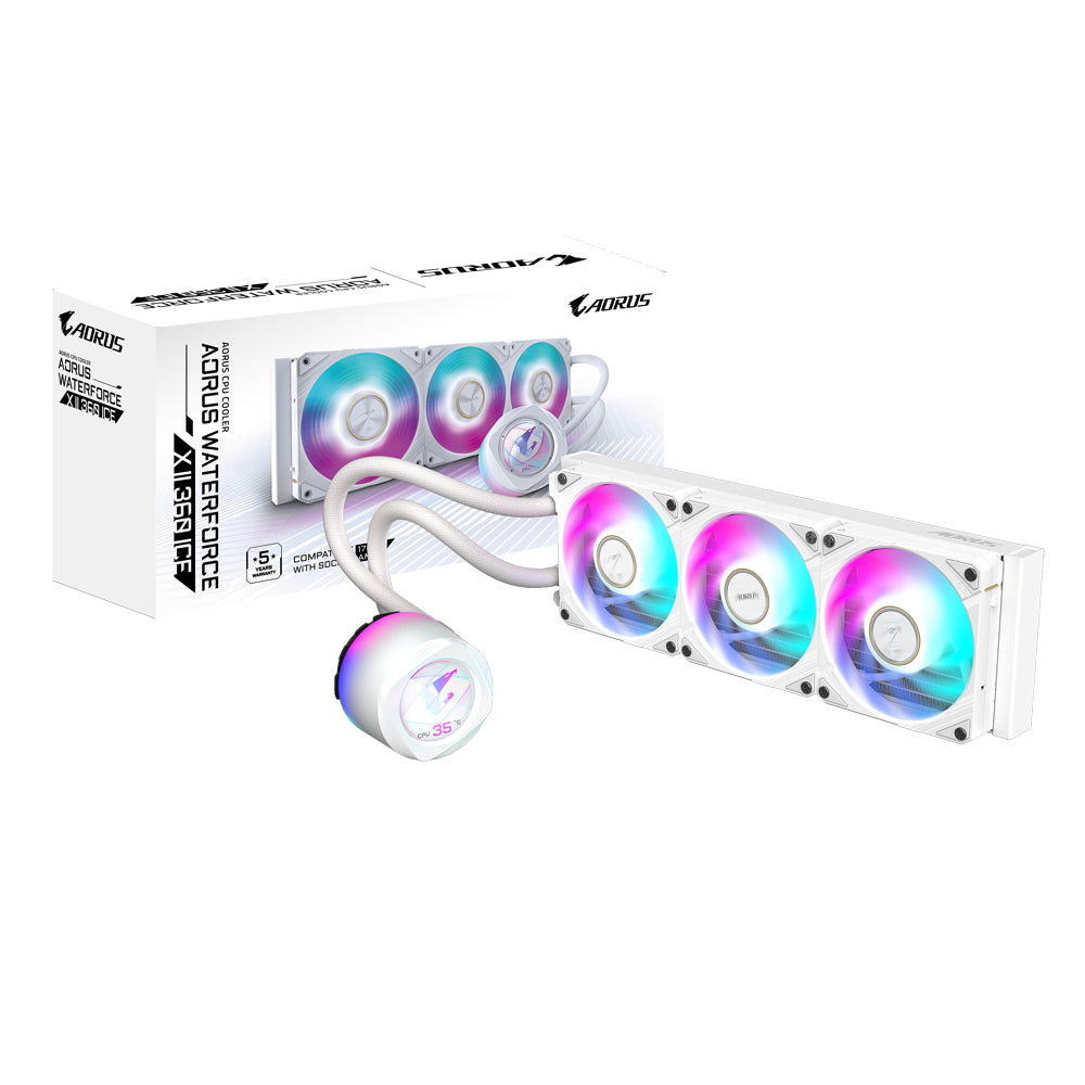GIGABYTE AORUS WATERFORCE X II 360 ICE Refrigerador de CPU líquido AIO - 3x ventiladores ARGB de 120