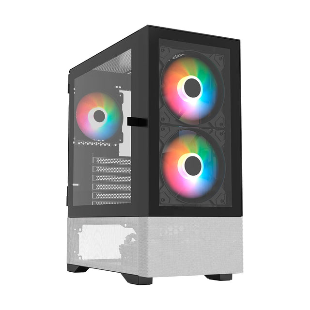 Balam Rush Nitrox Crystal 5500 CBW Midi Tower Negro, Blanco, Micro ATX, Mini-ITX, Metal