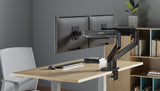 462587 - Manhattan Soporte doble de sobremesa para TV/monitores (Articulado con muelle), para pantallas de 13" a 45", f