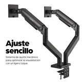 462587 - Manhattan Soporte doble de sobremesa para TV/monitores (Articulado con muelle), para pantallas de 13" a 45", f