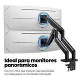 462587 - Manhattan Soporte doble de sobremesa para TV/monitores (Articulado con muelle), para pantallas de 13" a 45", f