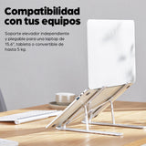 462600 - Manhattan 462600 Laptop Soporte para ordenador portátil Aluminio Aluminio, Silicona, Acero 39,6 cm (15.6")