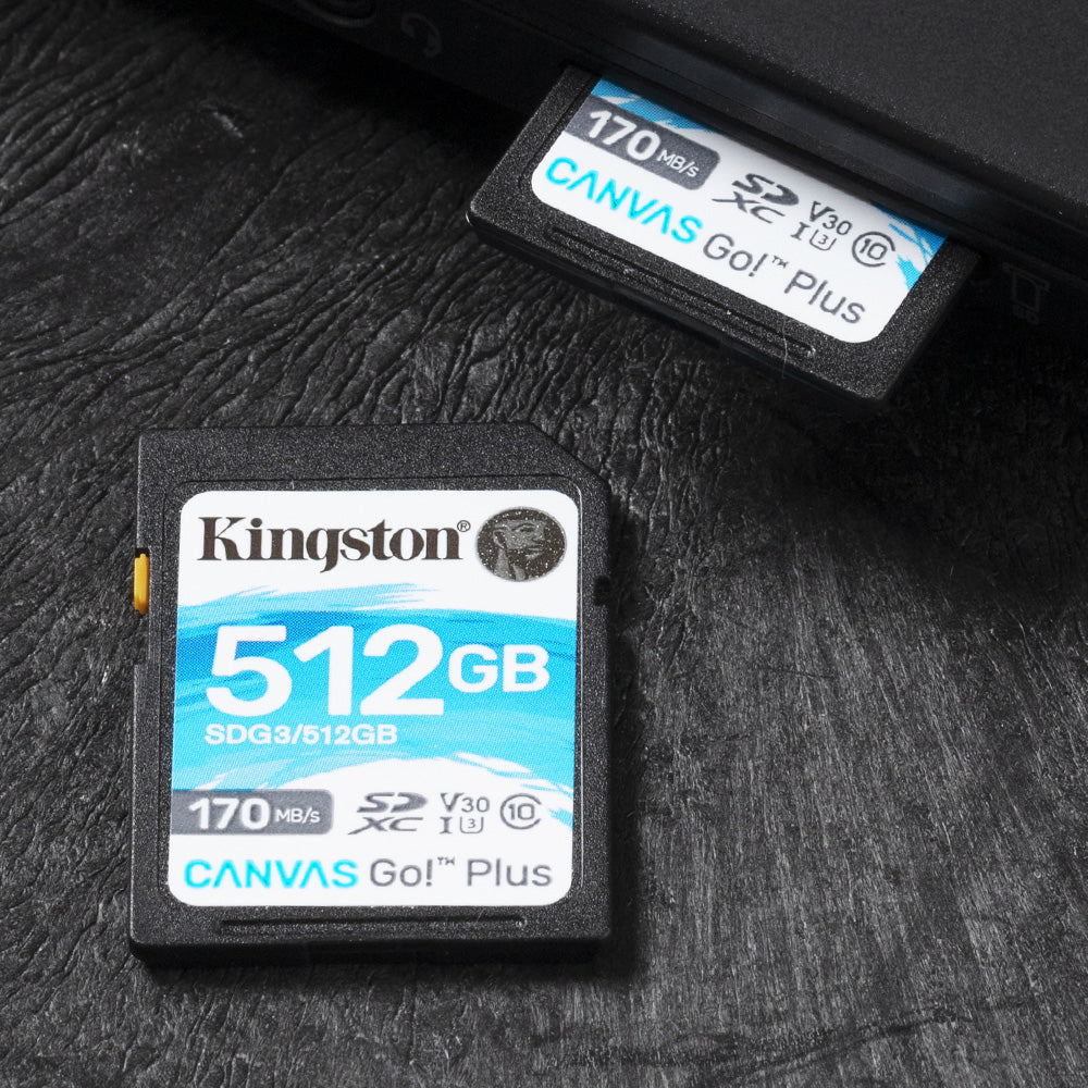 Kingston Technology Canvas Go! Plus Tarjeta SDXC Canvas Go Plus 170R C10 UHS-I U3 V30 de 512 GB Memoria Flash 512 GB SD 170 MB/s 90 MB/s