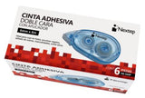 Nextep NE-068P cinta correctora 8 m Azul, Transparente 6 pieza(s) | Cintas correctoras