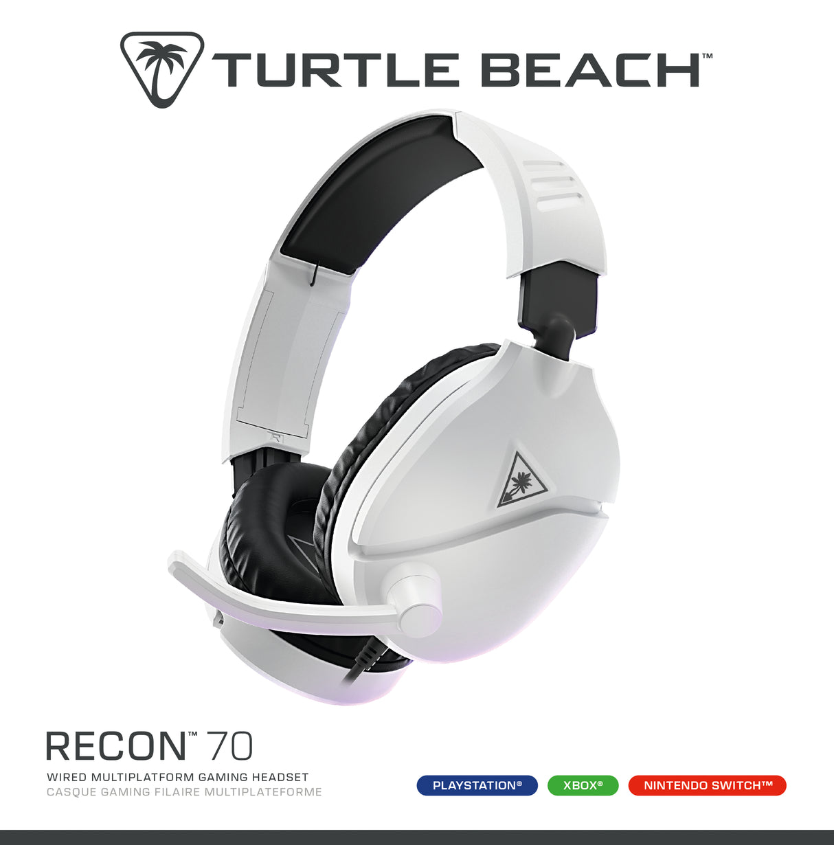 Audífonos Turtle Beach EarForce Recon 70 Diadema Alámbrico 3.5mm Cable 1.2m Multiplataforma (Xbox/Play Station) Blanco
