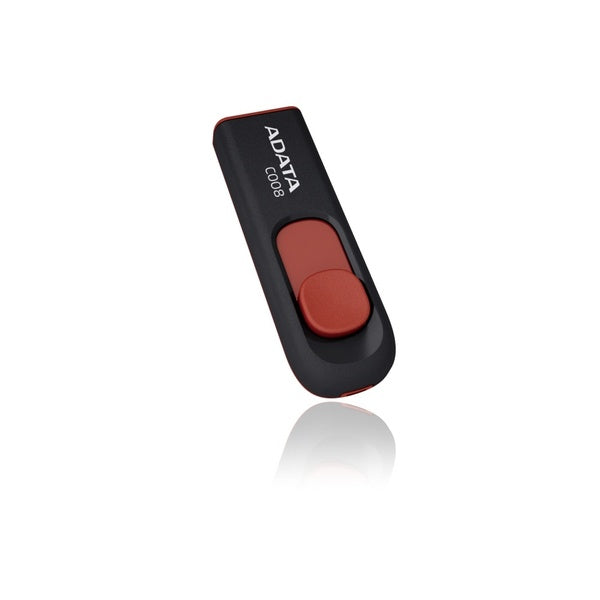 Memoria Flash Adata C008 32GB USB 2.0 Negro/Rojo, Velocidad de Transferencia 480Mbps