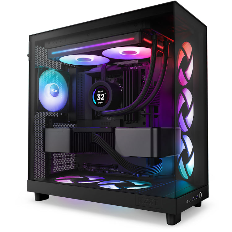 NZXT RF-U28HF-B1 sistema de refrigeración de computadora Gabinete de la computadora Ventilador Negro 1 pieza(s)