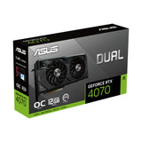ASUS Dual -RTX4070-O12G NVIDIA GeForce RTX 4070 12 GB GDDR6X, 192 Bit, 7680 x 4320 Pixeles, PCI Express 4.0
