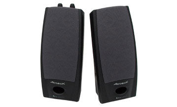 BOCINAS ACTECK AX-2500 P/ESCRITORIO SONIDO ESTEREO 3.5MM 2.0 6W NEGRO AUBO-014