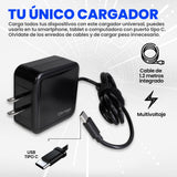 Vorago AU-501 cargador de dispositivo móvil Universal Negro Corriente alterna Carga rápida Interior