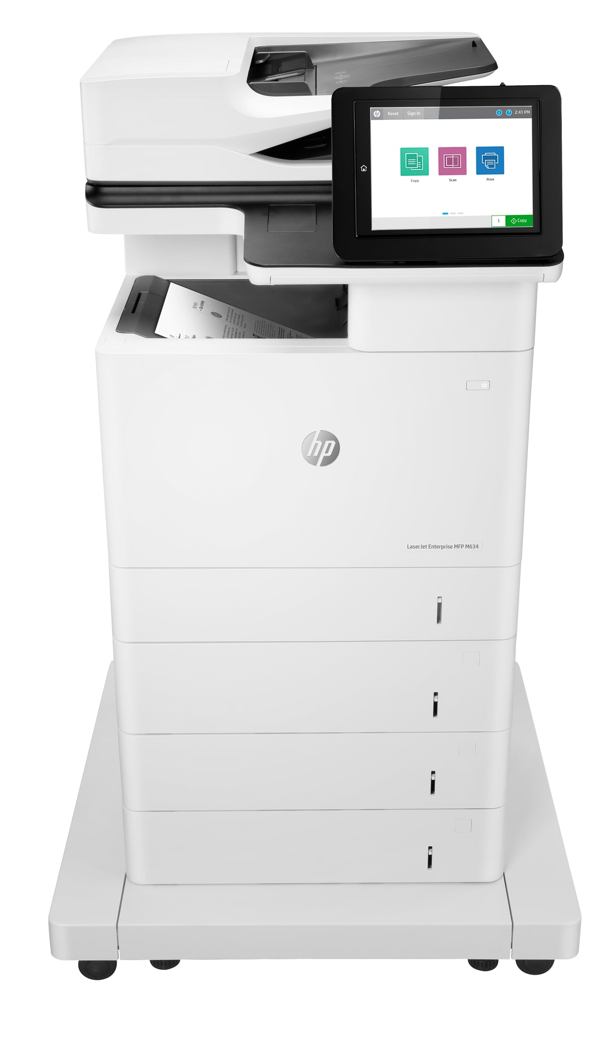 HP LaserJet Enterprise M634dn Multifunction Blanco y negro Impresora, Ethernet solamente; Copiadora, escáner