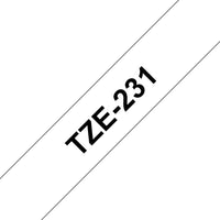 CINTA BROTHER TZE231 NEGRO/BLANCO 12MM PT320/340/520/540