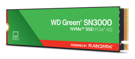 WD SSD Interno Green SN3000 1TB M.2 2280 NVMe PCIe Gen4, 5000 MB/s Lectura, 4200 MB/s Escritura