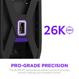 NZXT MS-101NB-01 ratón Juego Diestro RF inalámbrico Óptico 26000 DPI, Negro