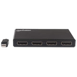 Manhattan Hub Video Splitter de Mini DisplayPort a 4 DisplayPort, con MST