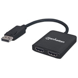 Manhattan Hub MST - de DisplayPort a 2 puertos HDMI
