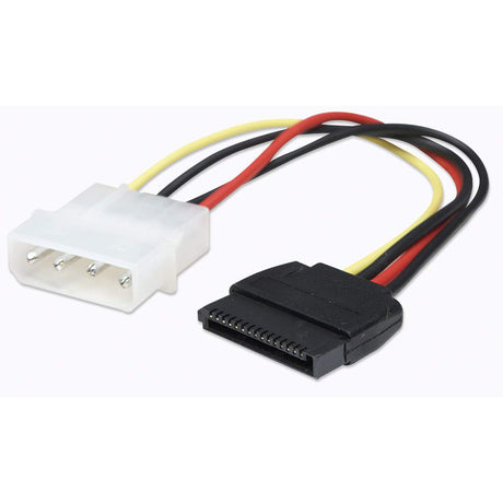 Manhattan Cable de Energía SATA Cable 0,16 m 4-pin Molex 15-pin SATA Macho