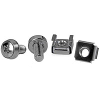 StarTech.com Paquete de 50 Tornillos y Tuercas Enjauladas Cage Nuts M6 Tornillos & tuercas Tornillo Acero inoxidable