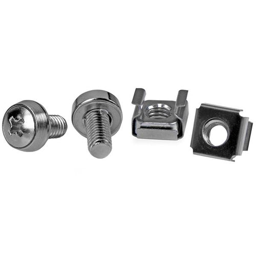 StarTech.com Paquete de 50 Tornillos y Tuercas Enjauladas Cage Nuts M6 Tornillos &amp; tuercas Tornillo Acero inoxidable