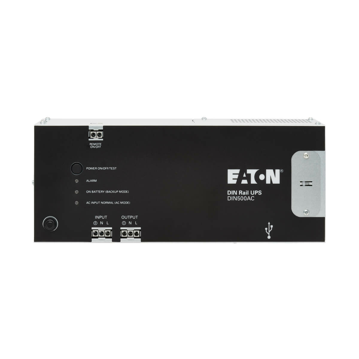 Tripp Lite DIN500AC UPS Industrial Eaton de 500VA 300W 120V CA para Riel DIN - Entrada y Salida con Instalación Eléctric