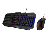 MSI FORGE GK100 COMBO Teclado Juego Alámbrico USB Interruptor de membrana