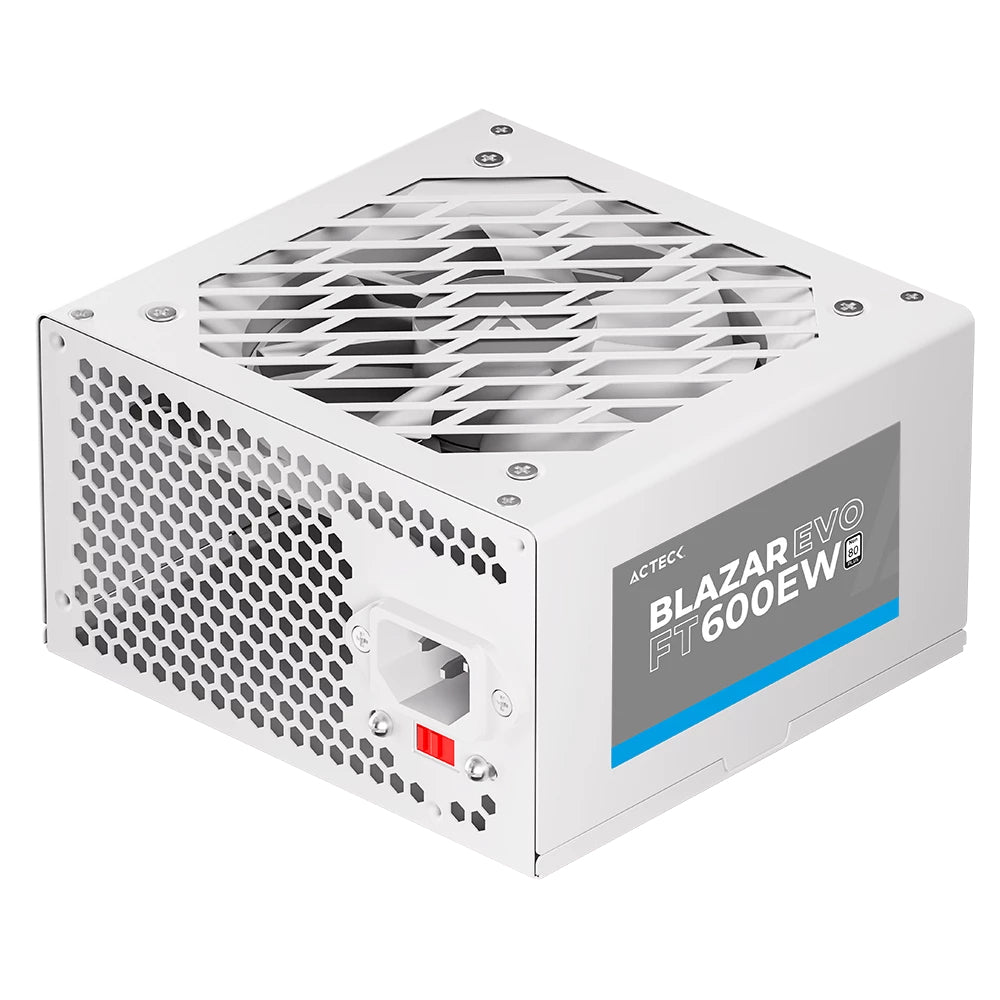 Acteck BLAZAR EVO FT 600E unidad de fuente de alimentación 600 W 20+4 pin ATX ATX Blanco