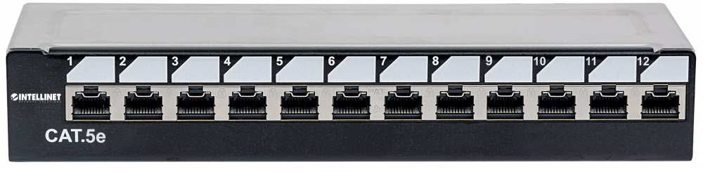 PANEL INT PERCHEO CAT 5e 12 PS ESCRITORIO CON BLOQUEOTO