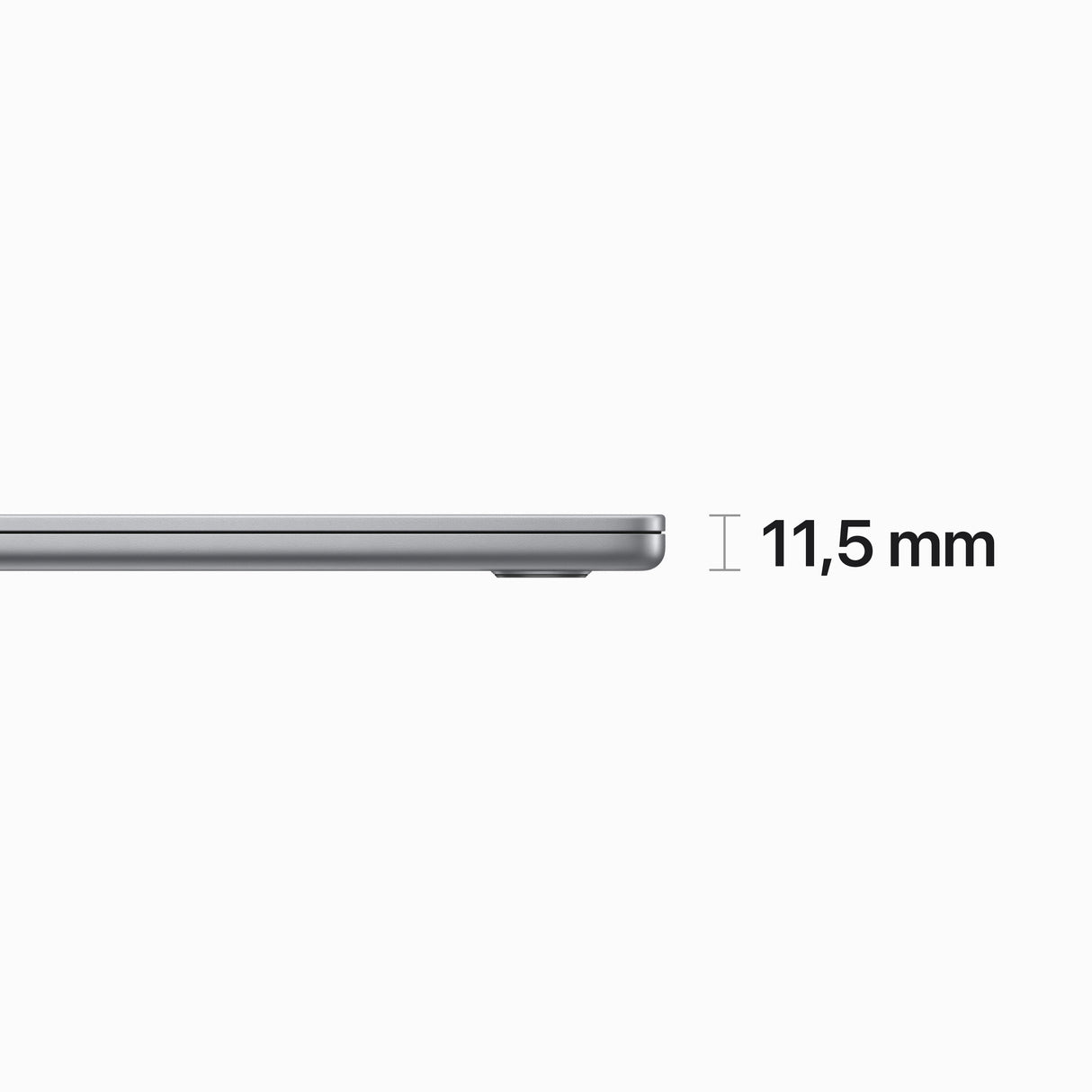 Apple MacBook Air Apple M M2 Computadora portátil 38.9 cm (15.3") 8 GB 256 GB SSD Wi-Fi 6 (802.11ax) macOS Ventura Gris