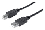 Manhattan Cable para Dispositivos USB B de Alta Velocidad Cable USB 2.0 USB A USB B Macho