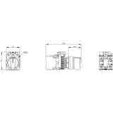 Siemens ACT 2BL60-1NA0 - Knebelschalter 2 NO 3 Schaltstellungen rastend