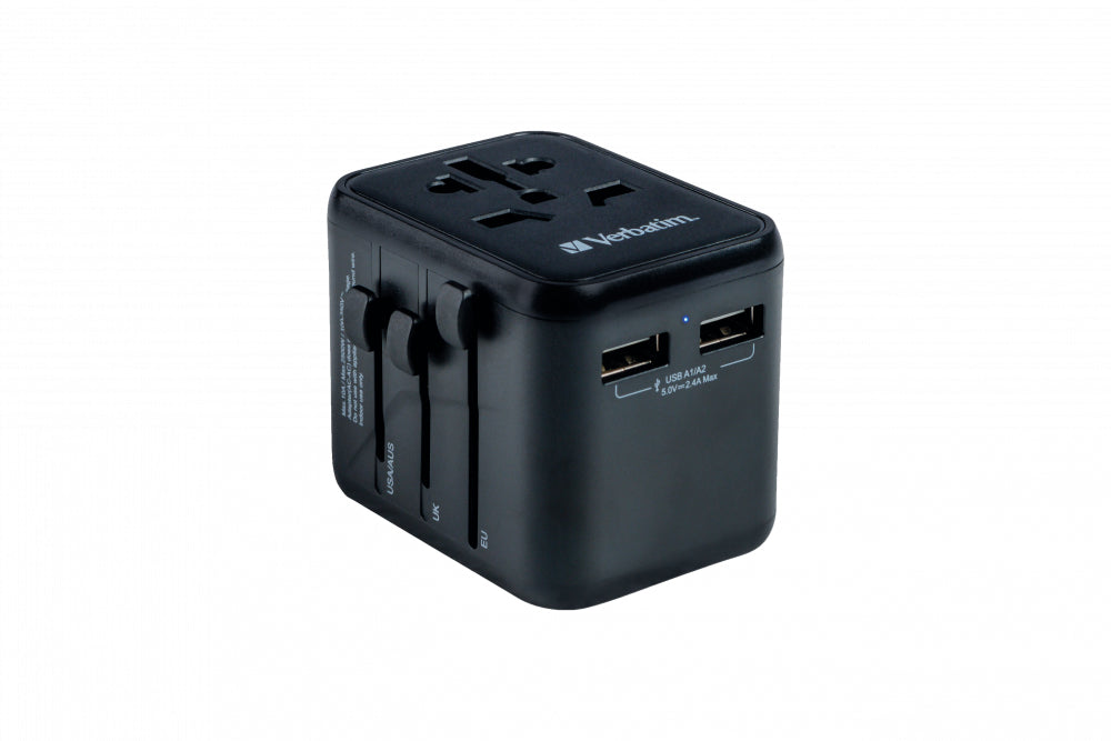 Verbatim 49543 adaptador de enchufe eléctrico Universal Negro