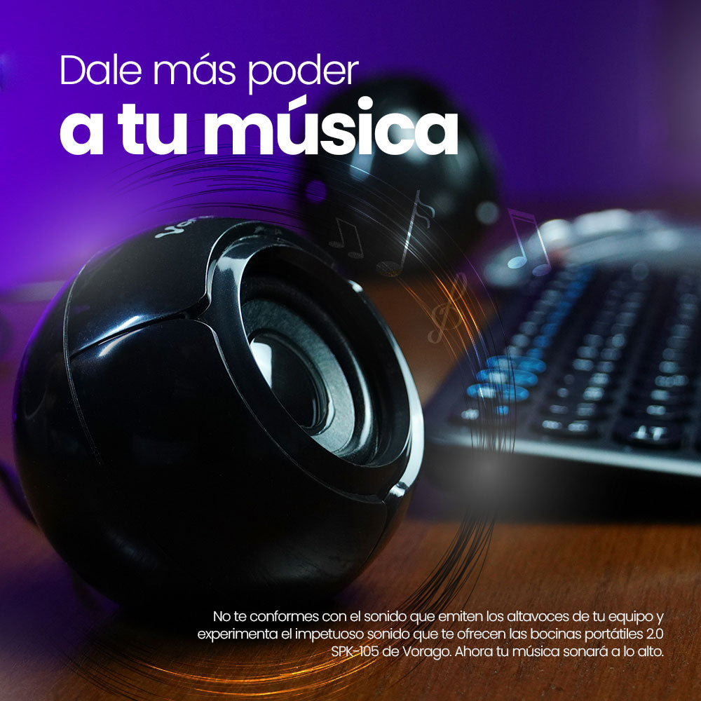 BOCINAS SPK-105 NEGRO/negro PASIVAS PARA COMPUTADORA (BOCINAS 2.0
