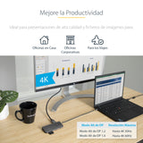 StarTech.com Adaptador Multipuertos USB C de Vídeo 4K a 60Hz, con Hub de 3 Puertos USB-A de 5Gbps, Entrega de Alimentación USB de 100W, Red Ethernet, SD/microSD, Cable de 30cm Laptop Alámbrico USB 3.2 Gen 1 (3.1 Gen 1) Type-C 3 1