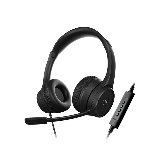 Klip Xtreme KCH-510 audífono y auriculare Auriculares Alámbrico Diadema Oficina/Centro de llamadas Negro, 20 - 20000 Hz,