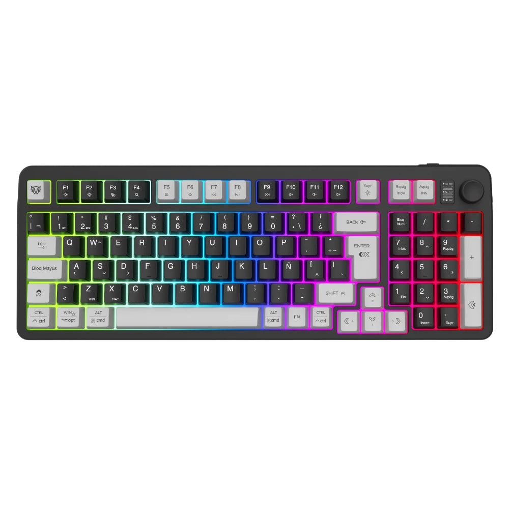 Balam Rush BR-940429 teclado Ratón incluido Juego USB + RF Wireless + Bluetooth Negro, Tenkeyless (80 - 87%), Inalámbric