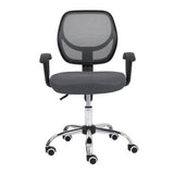Nextep NE-650SG silla para oficina o computadora asiento acolchado respaldo de malla, Gris, Gris, Tela