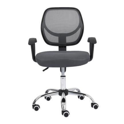 SILLA SECRETARIAL NEXTEP NE-650SG ALTURA AJUSTABLE, TELA GRIS, BASE GIRATORIA