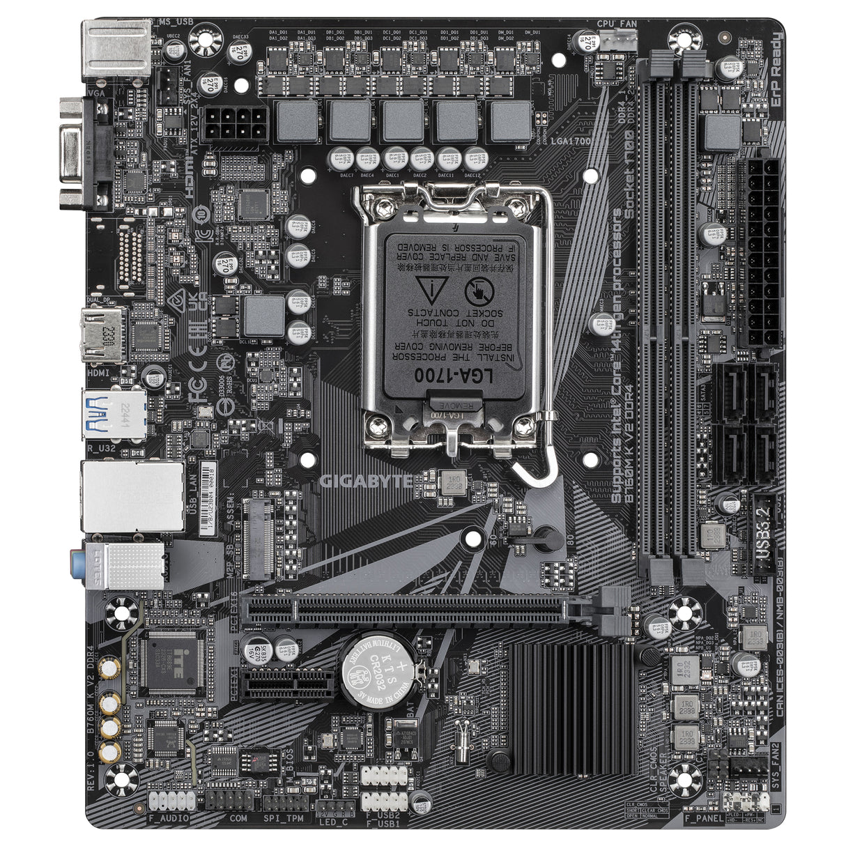 GIGABYTE B760M K V2 DDR4 placas base Intel LGA 1700 1 LGA 1700