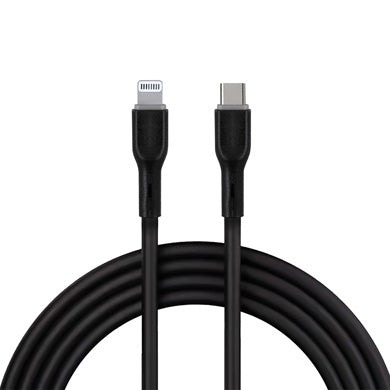 Cable BRobotix de Conector USB-C 3.0 a Lightning, 1m, Carga rápida. Color Negro.