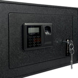XE Seguridad CFBMH-23 caja fuerte Caja fuerte portátil Negro, Código, Lector de huellas dactilares, Llave